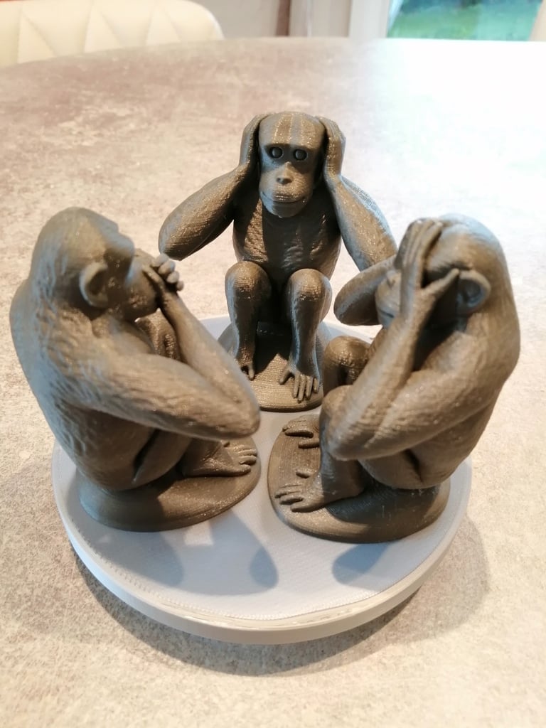 Trois singes de la sagesse / Three wise monkeys