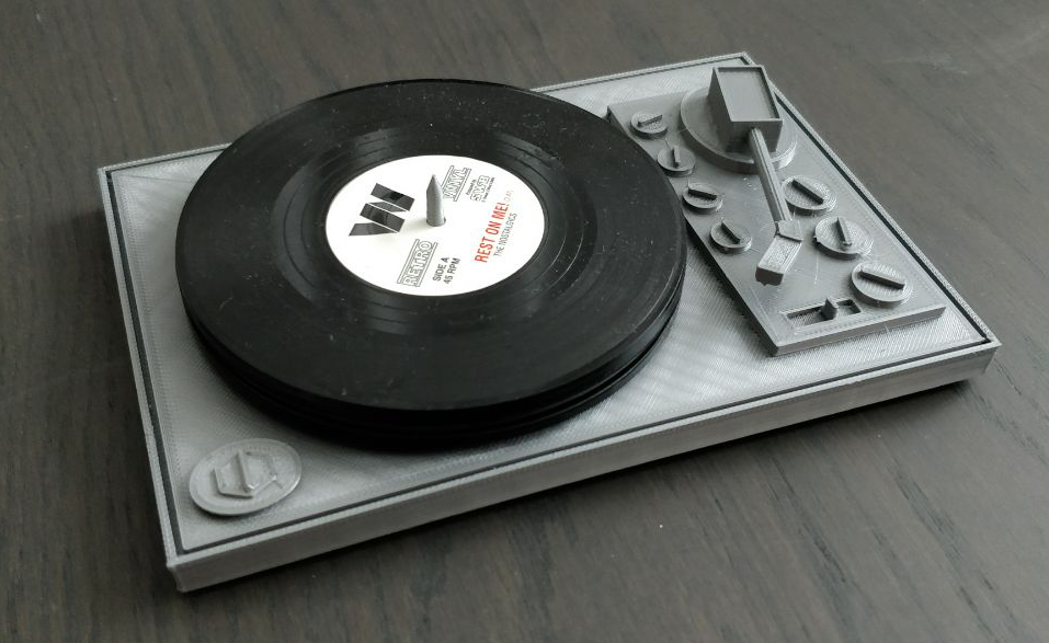 Turn table - holder for record coasters - Remix