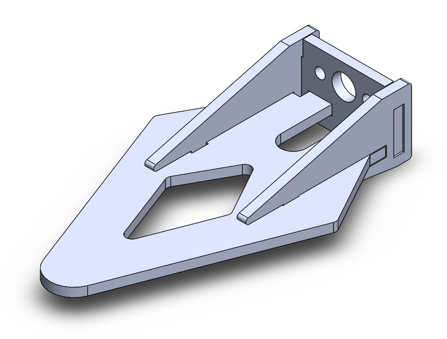 Delta wing motor mount