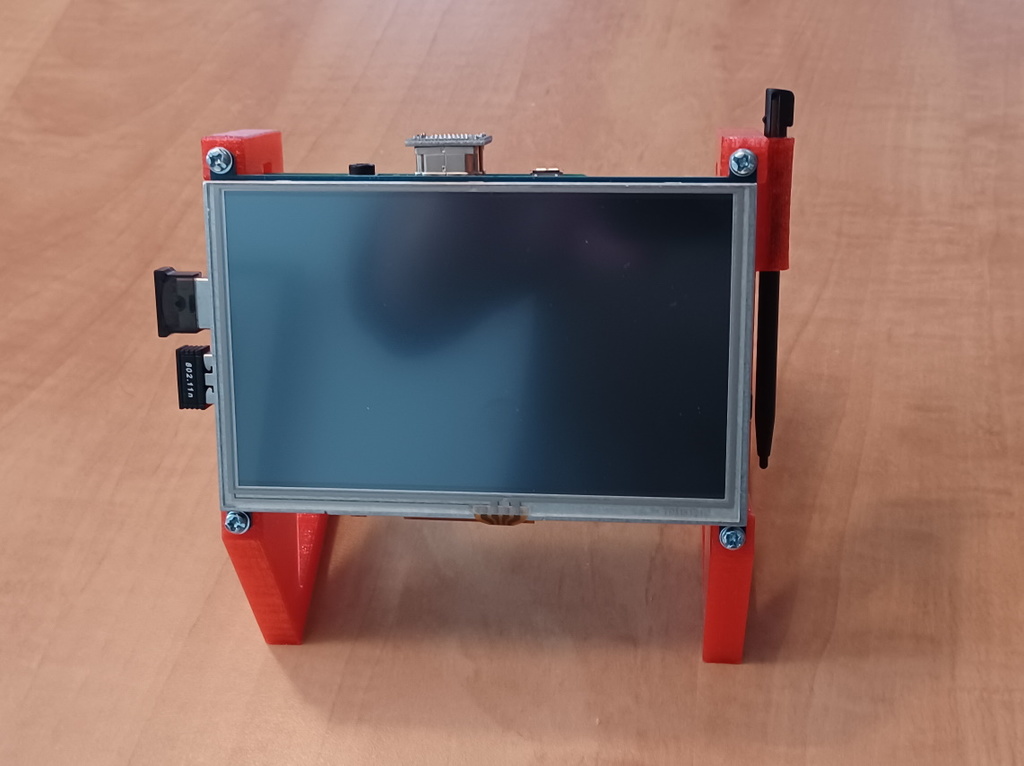 Remix of Waveshare 5 inch LCD + Raspberry Pi Stand