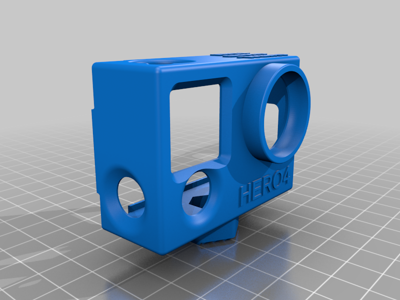 Tpu Flex GoPro HERO 4 case frame mount 1/4 screw tripod