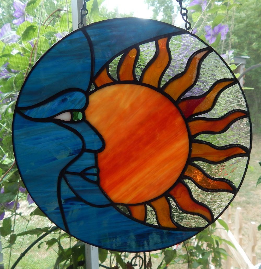 Sun-&-Moon Stained-Glass Sun-Catcher