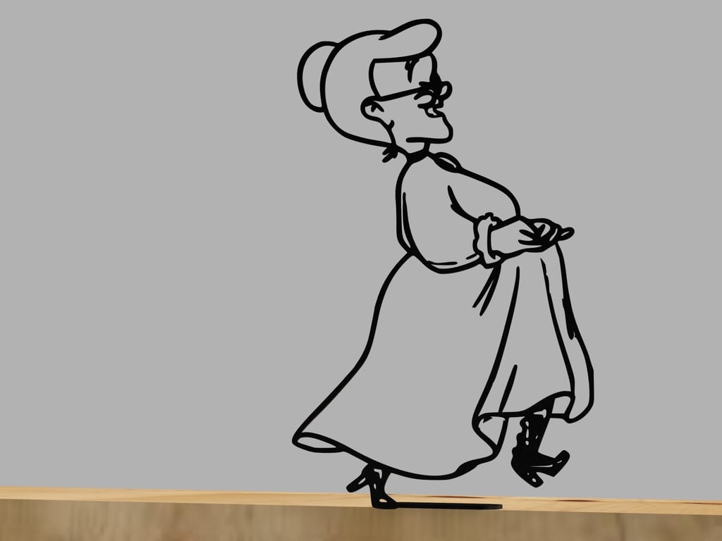 a silhouette of Granny from Looney Tunes