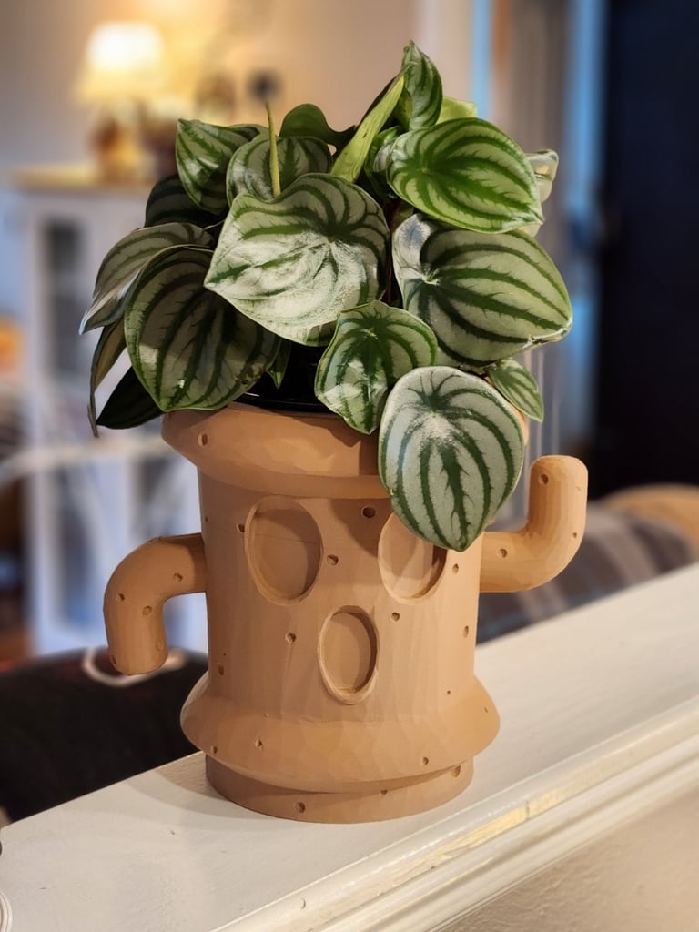 (Remix) Animal Crossing Gyroid Planter With Larger Top Hole