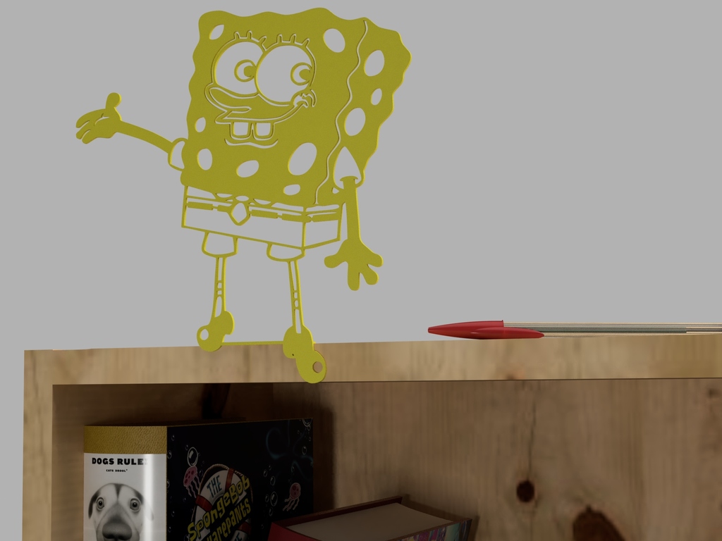 a SpongeBob SquarePants silhouette