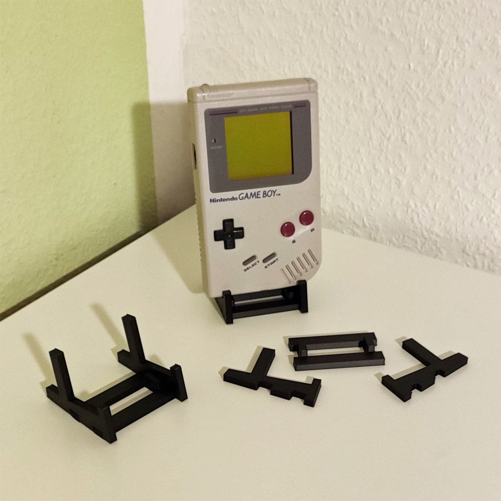 Minimalistic Game Boy display stand