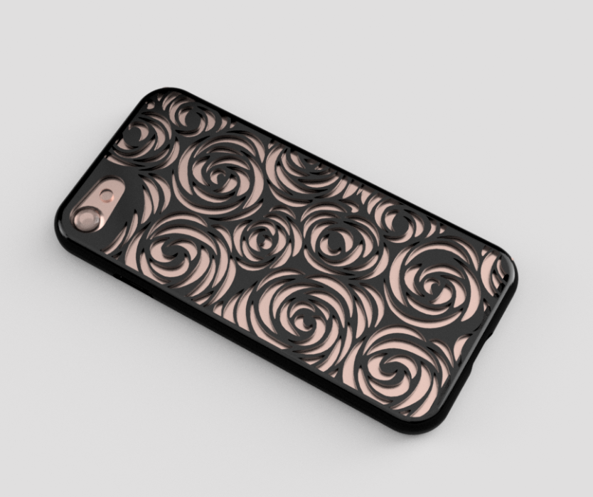 Iphone 7 Rose pattern phone case