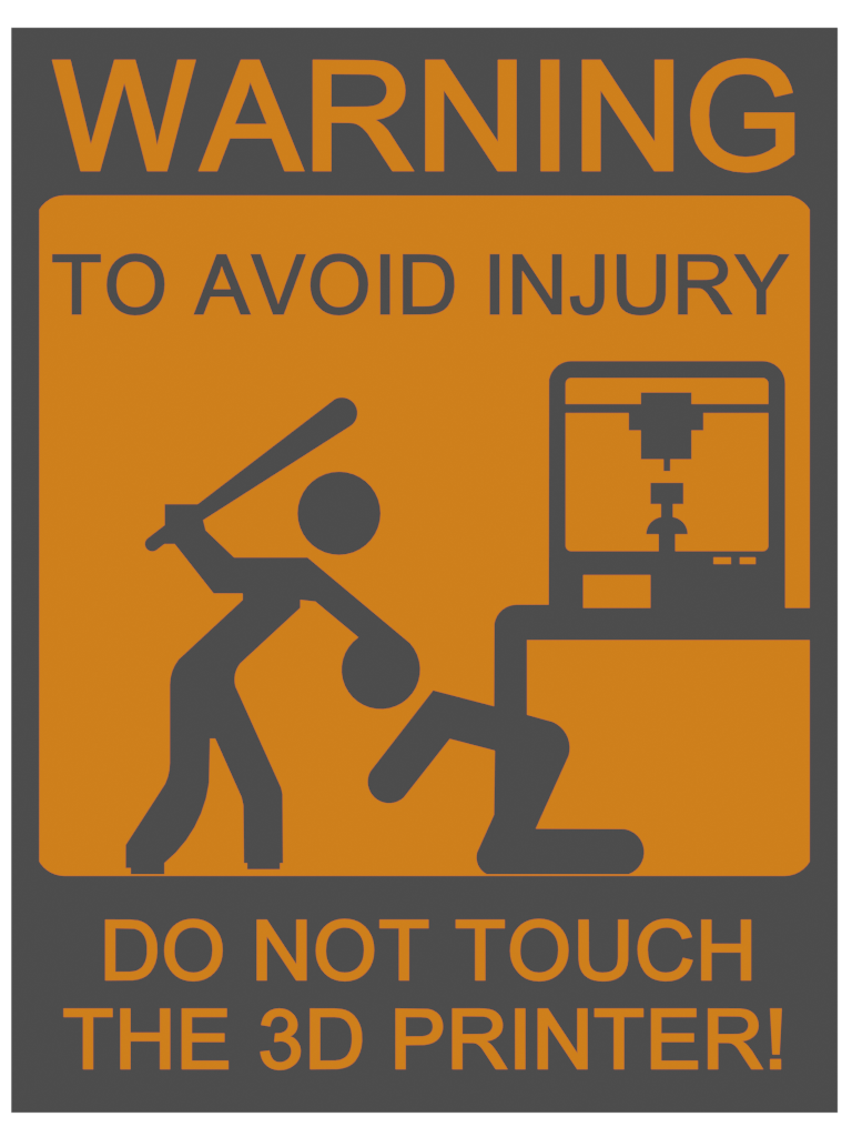 Remix of: Do Not Touch Printer Sign - Two colors