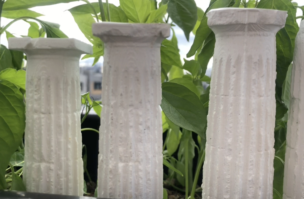 Greek column plaster mold