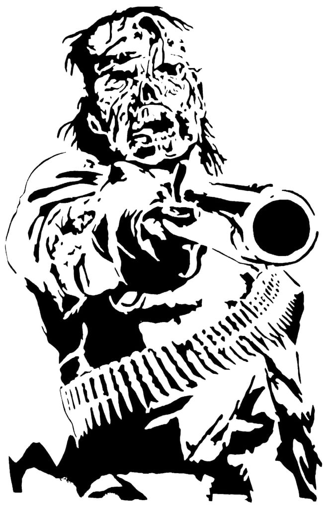 Red Dead Redemption zombie stencil
