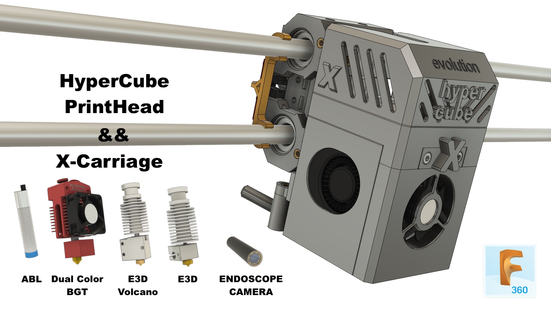 HyperCube - Complete print head assembly