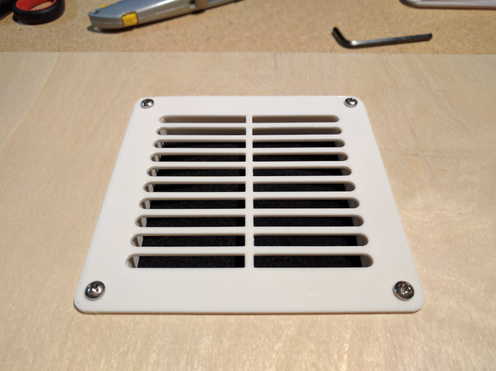 Customizable Enclosure Intake Vent for use with Carbon Filter