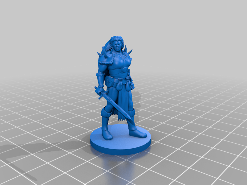 Orc female warrior with sword