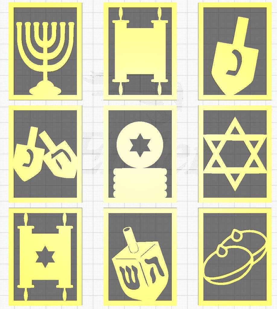 Hanukkah Panels for Swappable Holiday Lantern