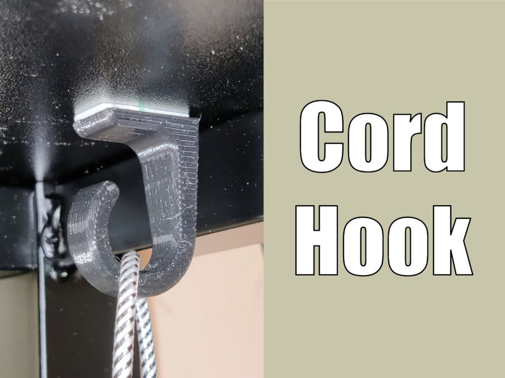 Utility Hook /  Hanger / Cord & Cable Management  - Mounts on Wall or under Desk 