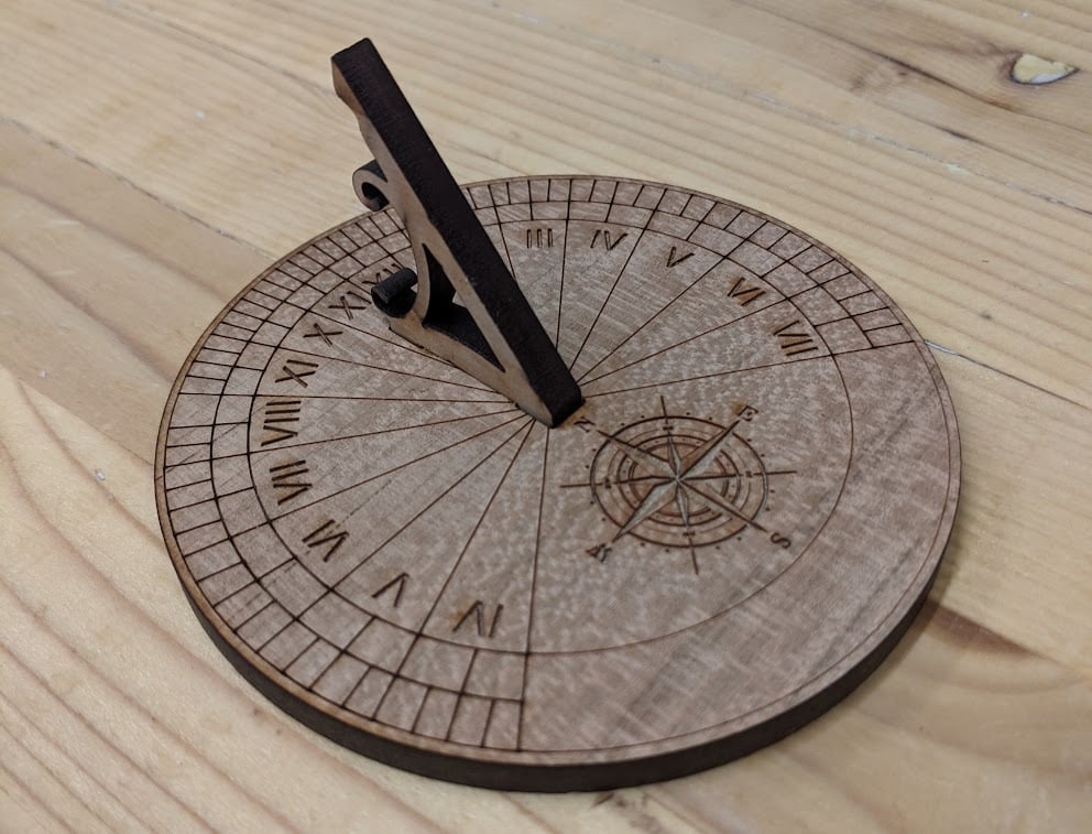 Laser Cut Sundial
