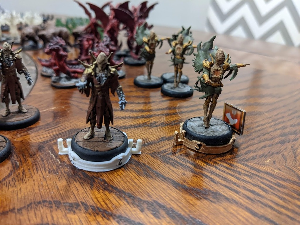 Gloomhaven Numbered Mini Base Markers (With Status Holders)