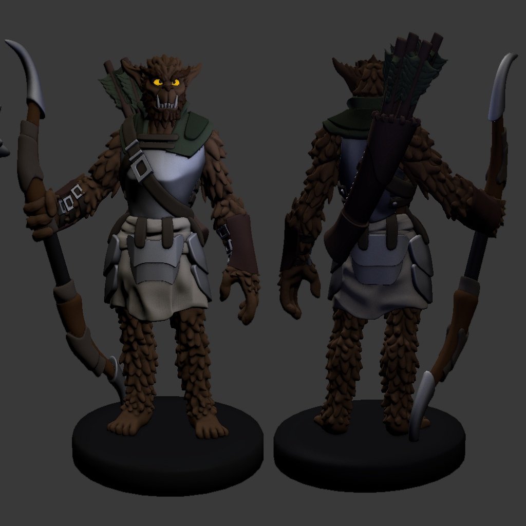 Bugbear Ranger and Fighter Miniatures