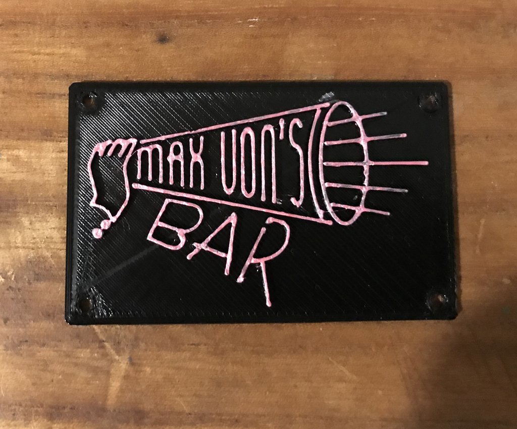 Max Vons Bar sign