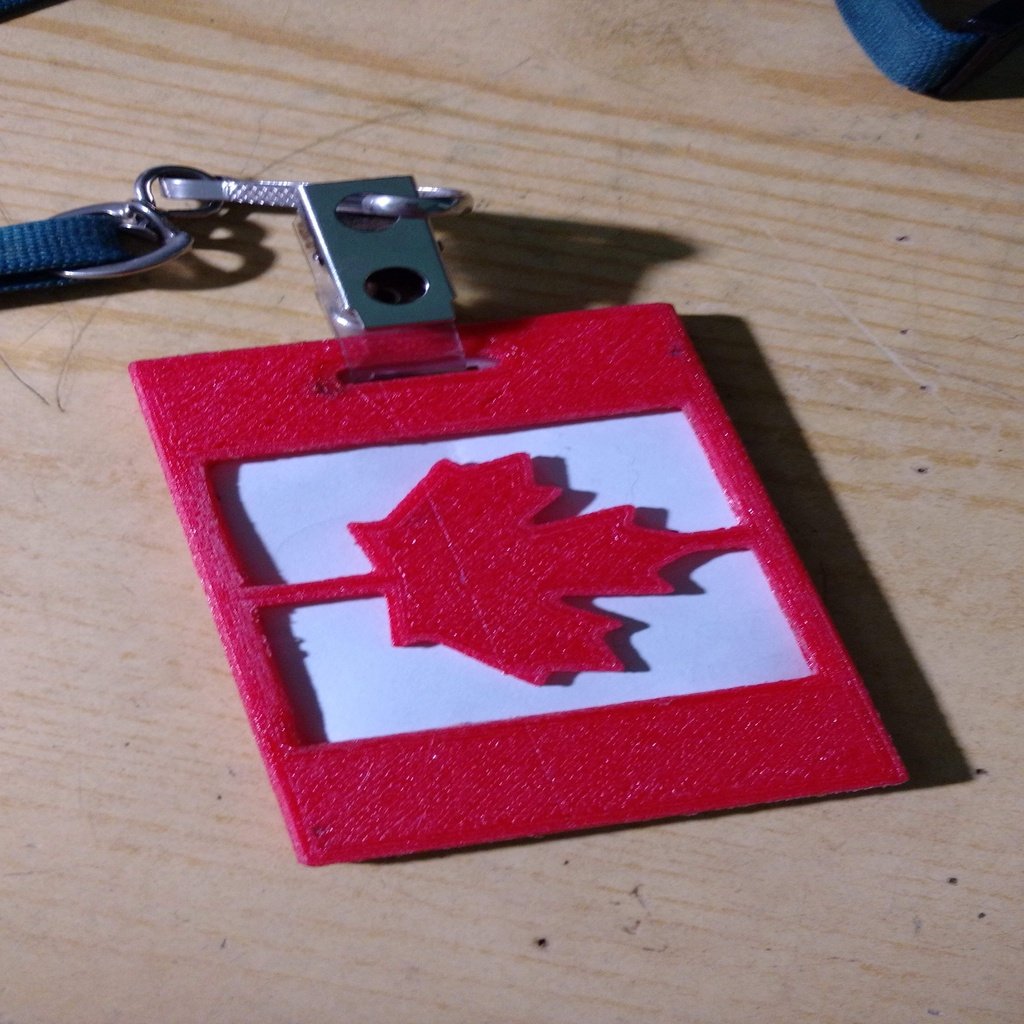 Canada Flag Security Badge Holder