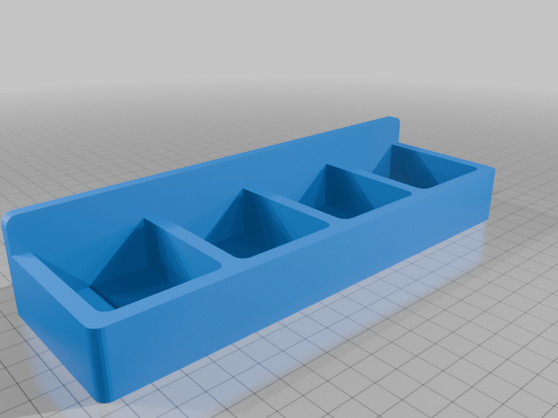 Base with flat back for sticky mount