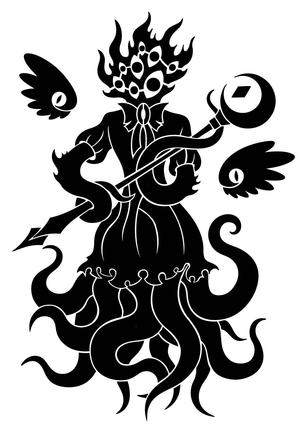 Cthulhu Demon stencil