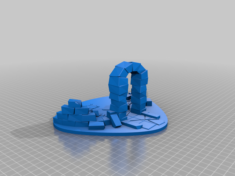 Ruined stone archway scenery