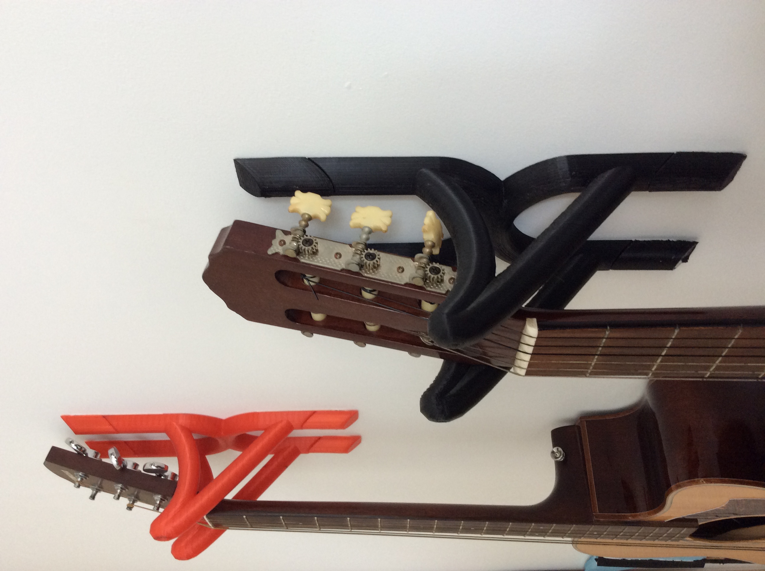 Wall mounted guitar holder / bracket - 3M Command strips