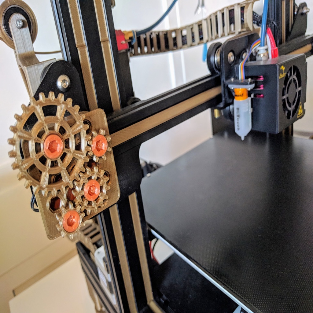 Ender 3 Pro - QR Code Cover (Steampunk Gears)