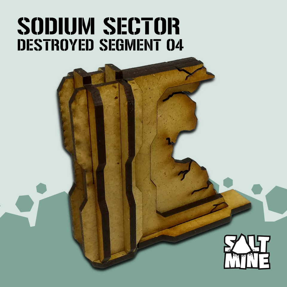 Sodium Sector - DestroyedWall 02 (3mm - mdf - lasercut)