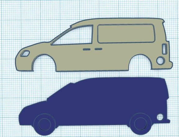 VW CADDY KEY RING 2 TONE