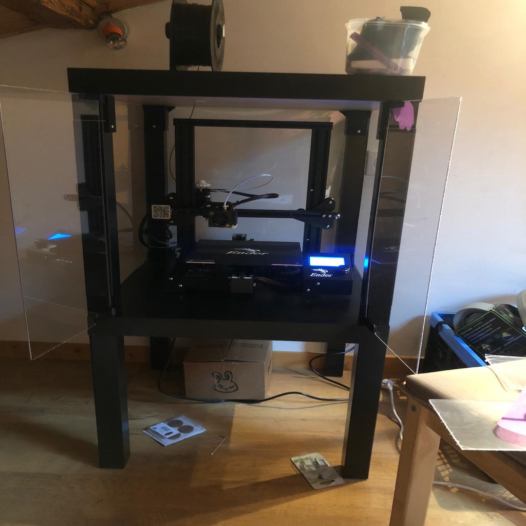 Ender 3 enclosure with IKEA Lack tables