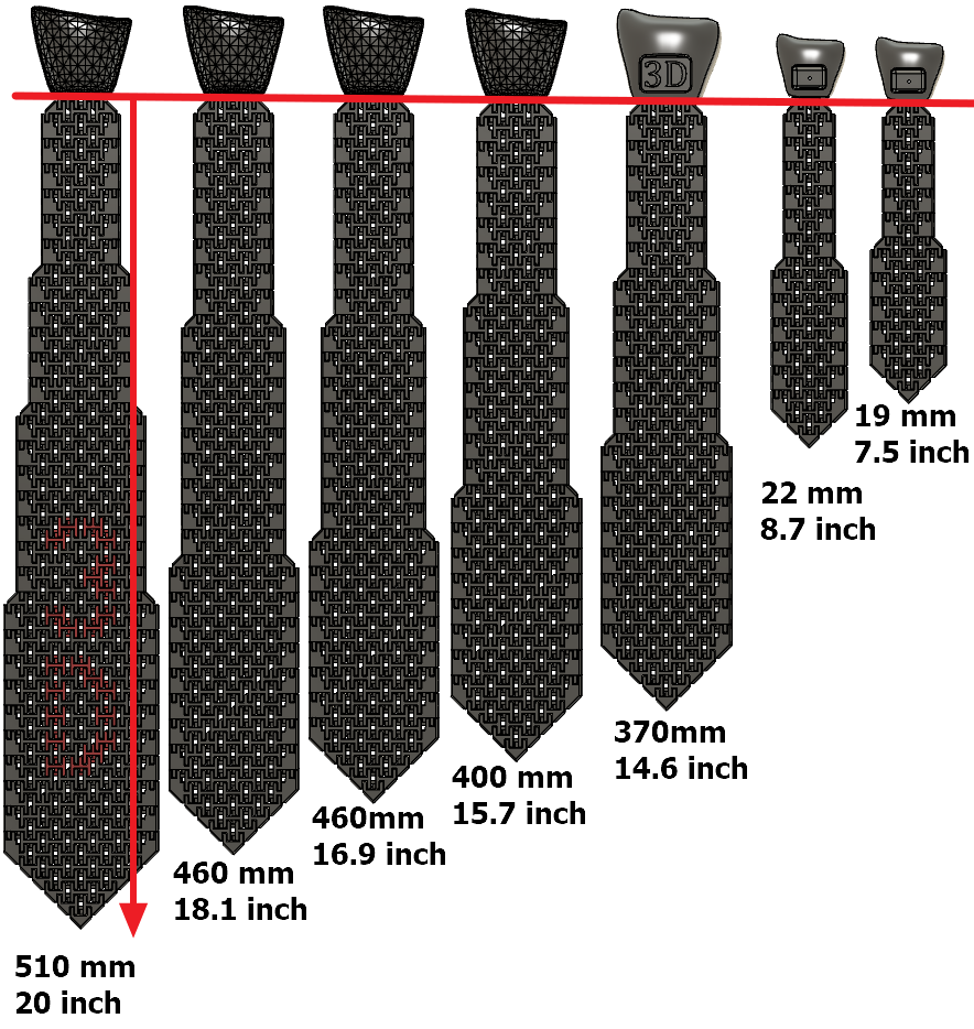 3D Printed Flexible Tie - modified