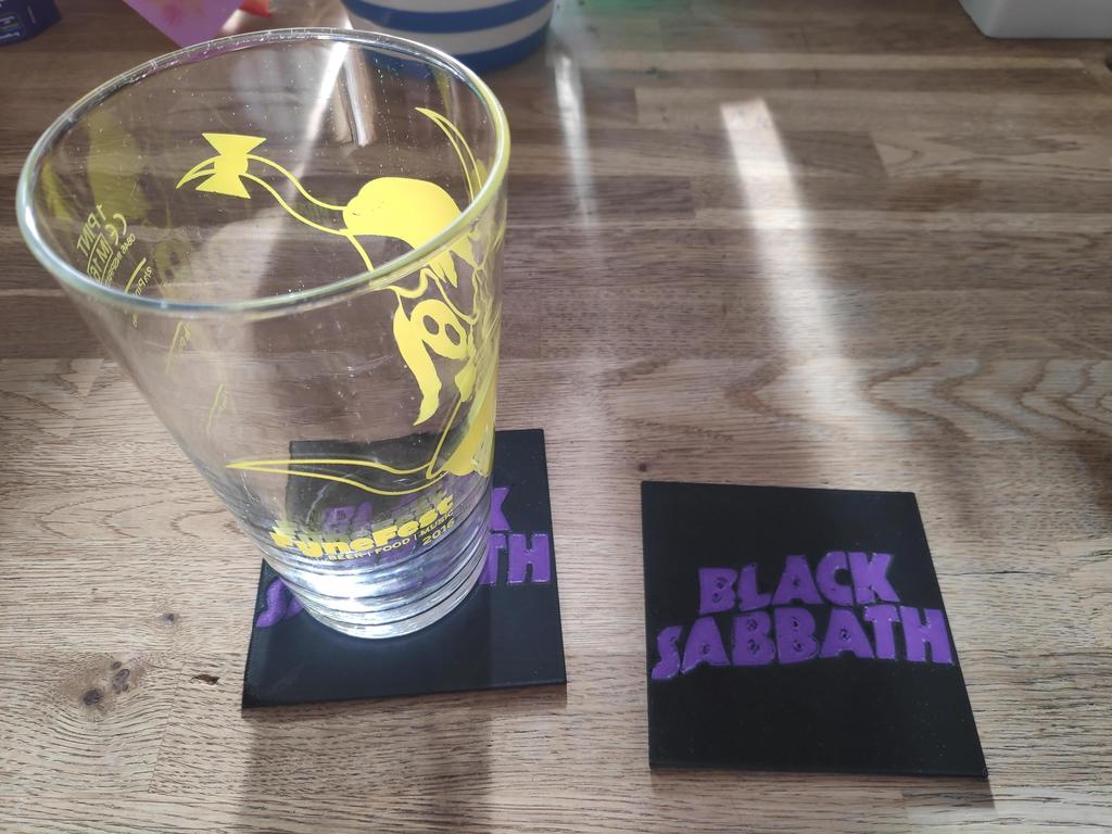 Black Sabbath beermat