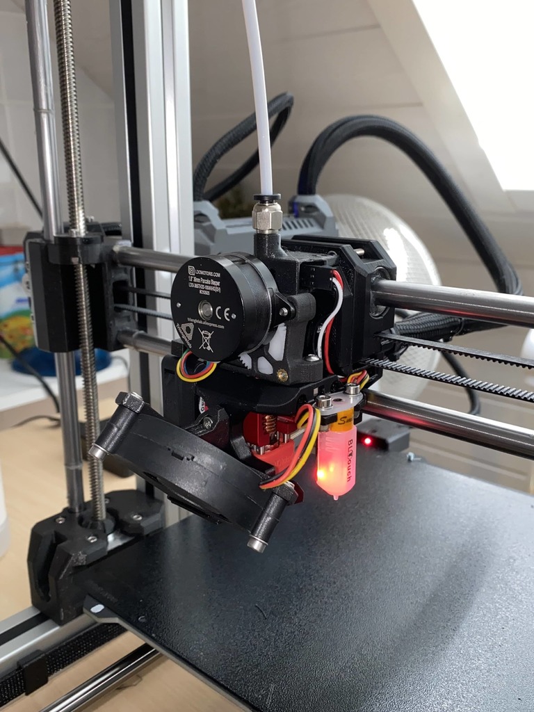 Sherpa Mini extruder mount for Caribou 3d Mk3s and Mosquito hotend