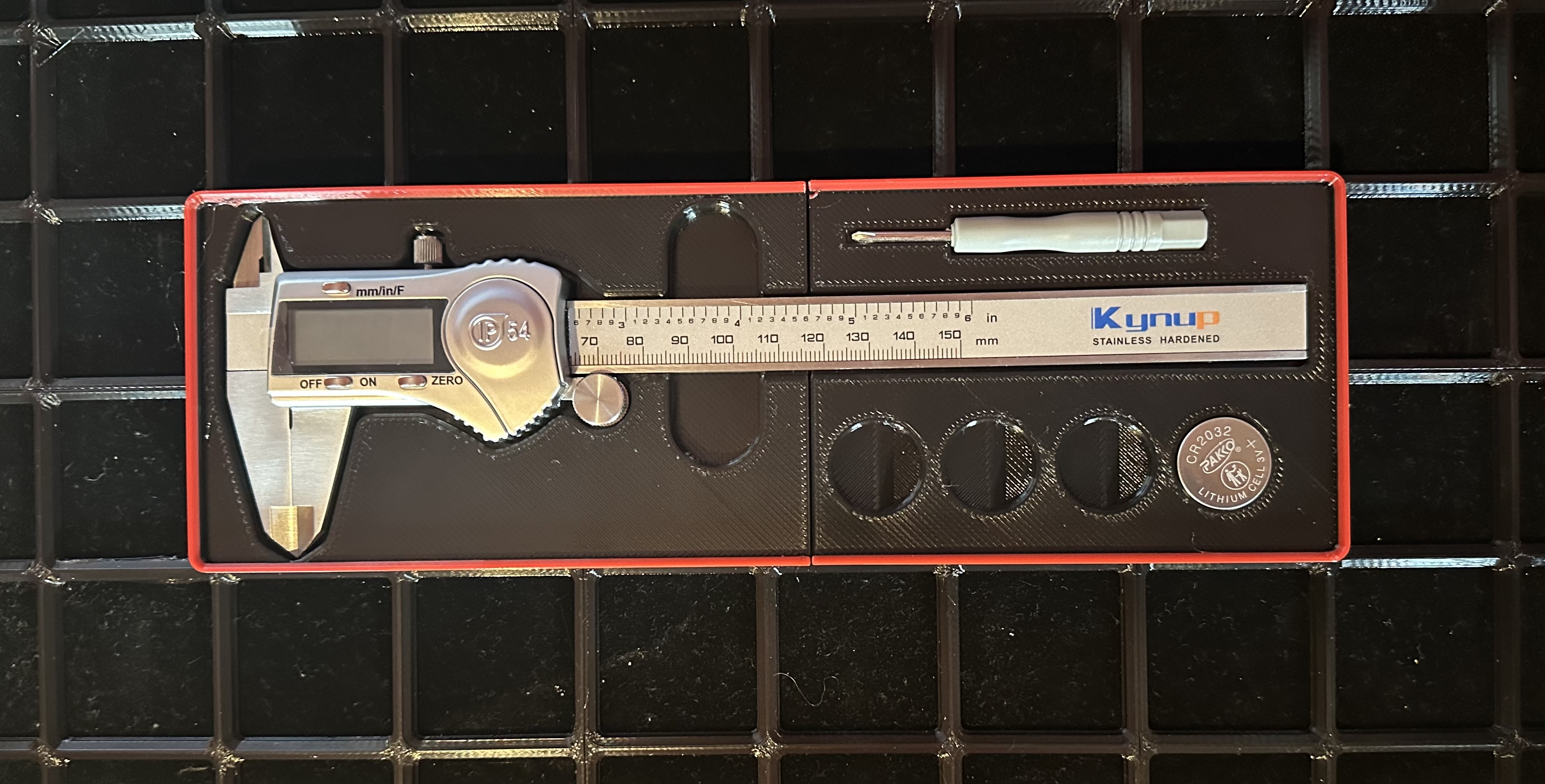 Gridfinity box for Kynup digital caliper
