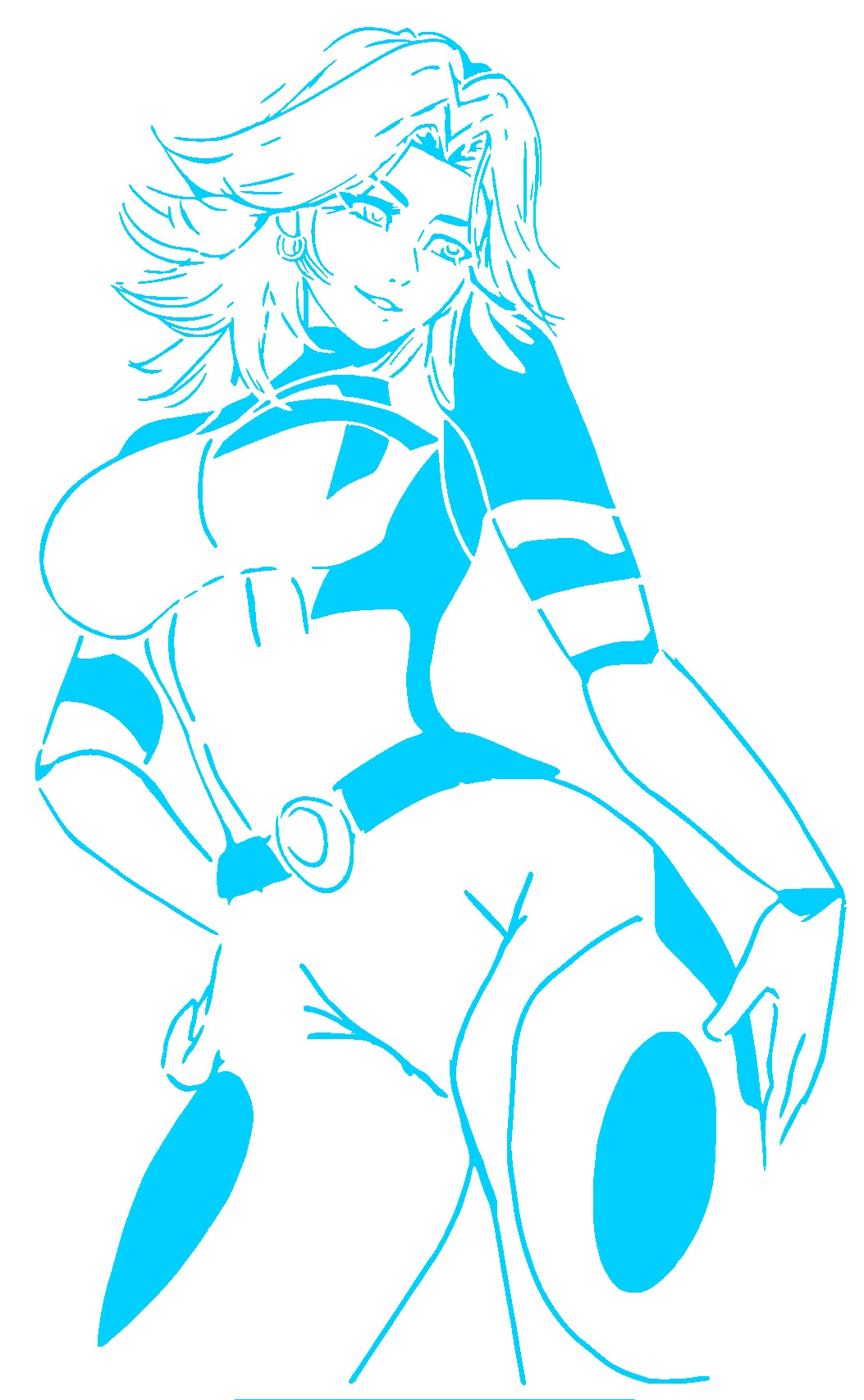 Sue Storm Invisible Woman Stencil 2