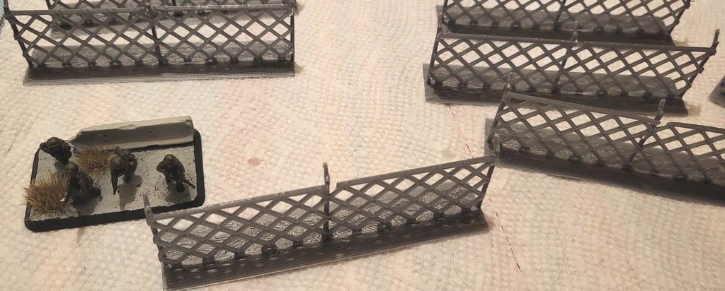 Chain Link Fence Terrain for 15mm games