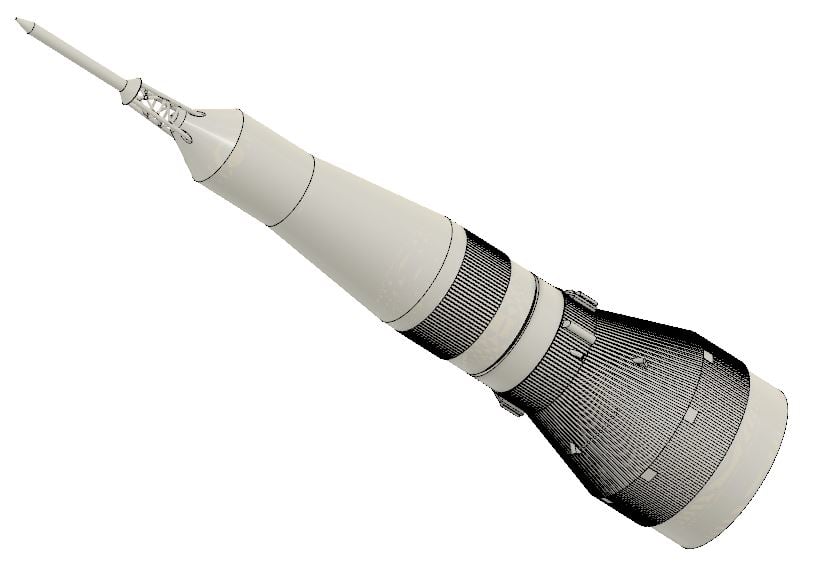 6" "Tribute" scale version of the Saturn V