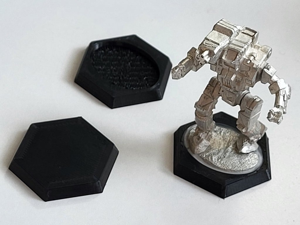 BattleTech Hex Base, compatible with pewter mechs