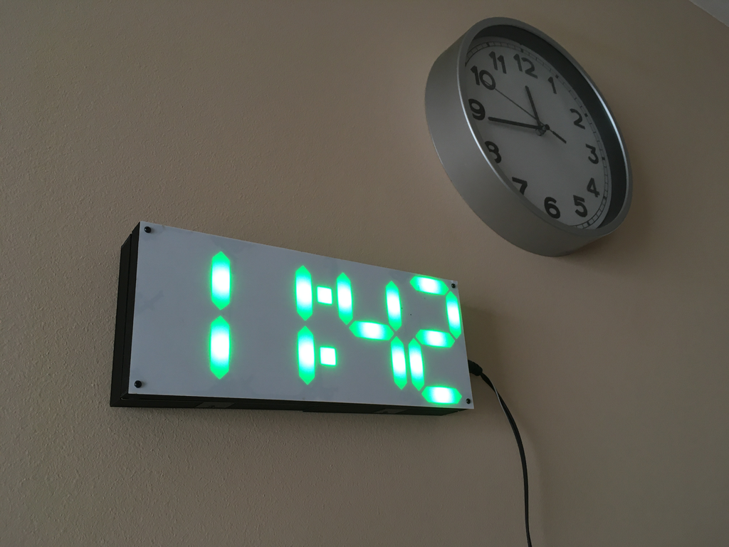 LED Pixel Clock (Clock, alarms, temperature, humidity, atmospheric pressure, and remote monitoring)