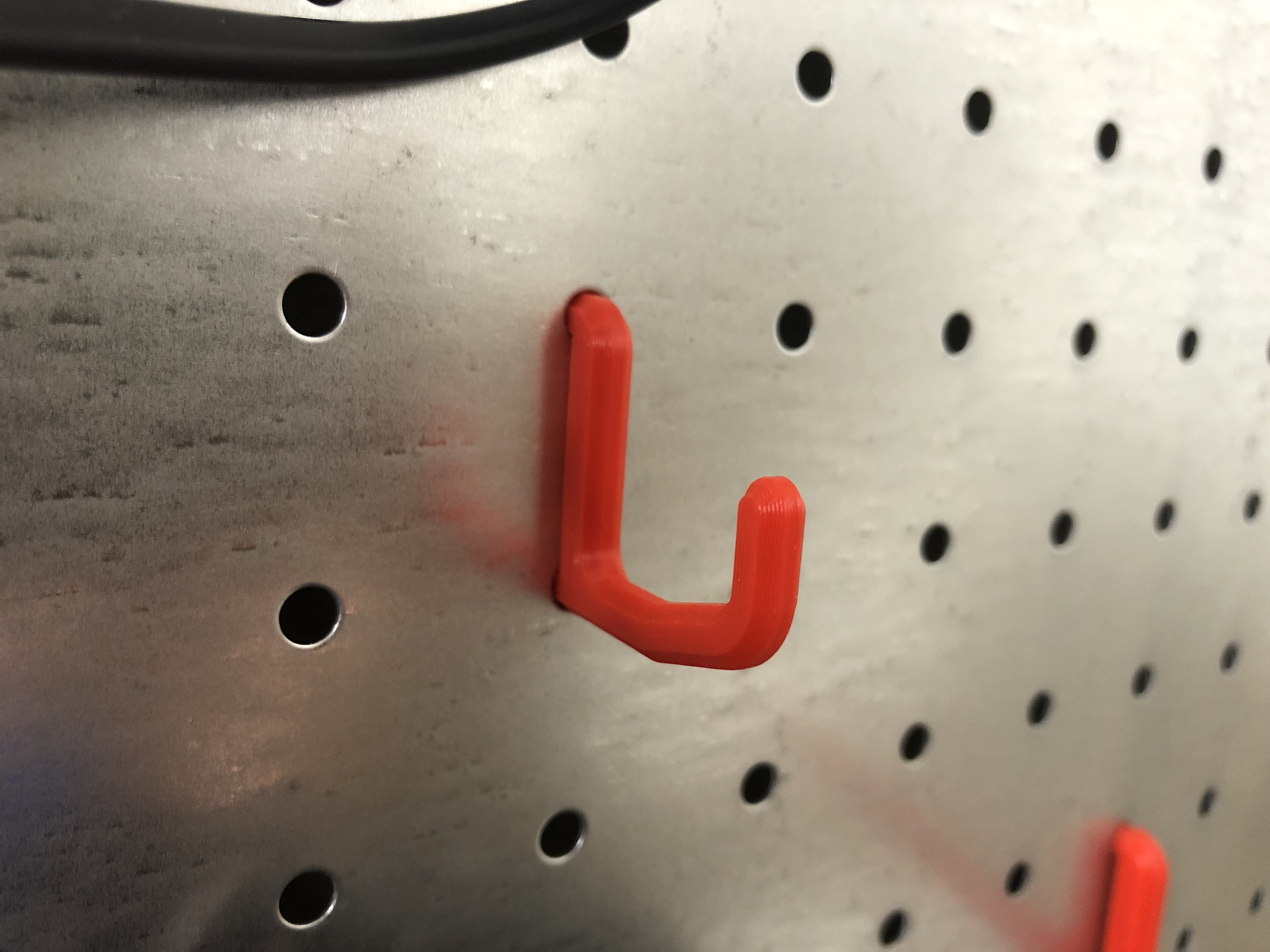 Pegboard hook for 5mm holes and 25mm between holes