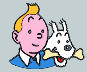 Badge Tintin et milou