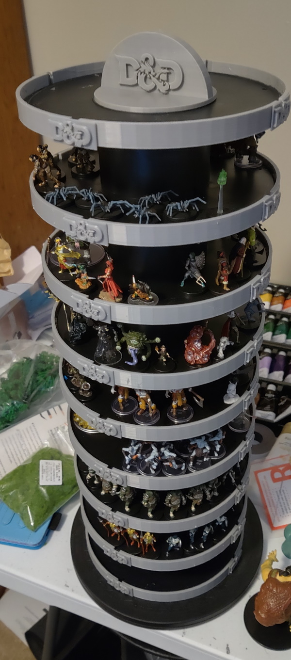 Miniature tower from old spools