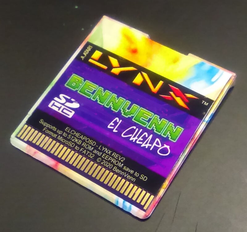 Cartridge label for the BennVenn ElCheapoSD cart for Atari Lynx