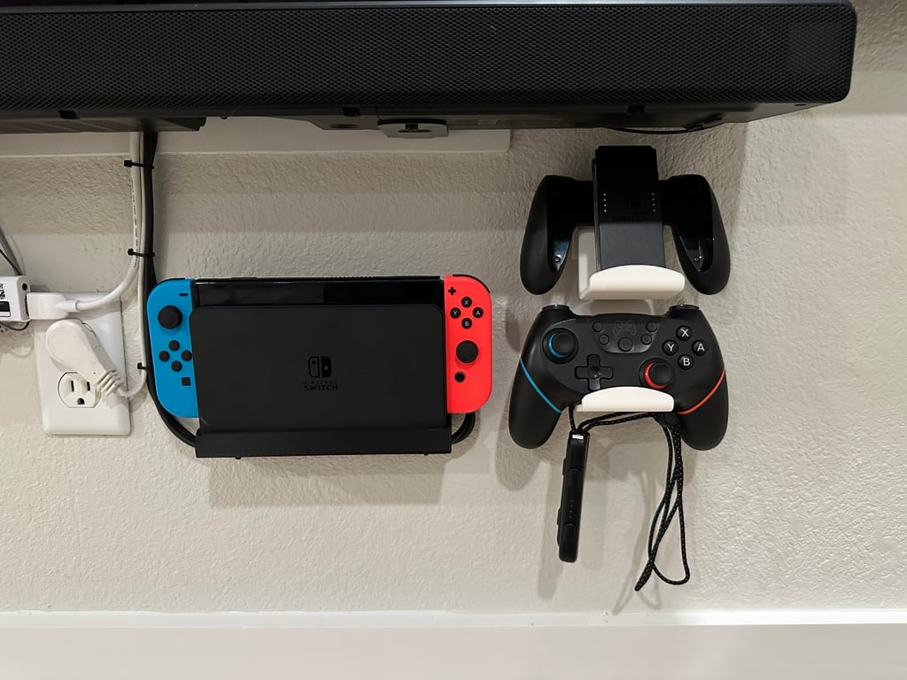 Nintendo OLED Switch Wall Mount and Control Hangers