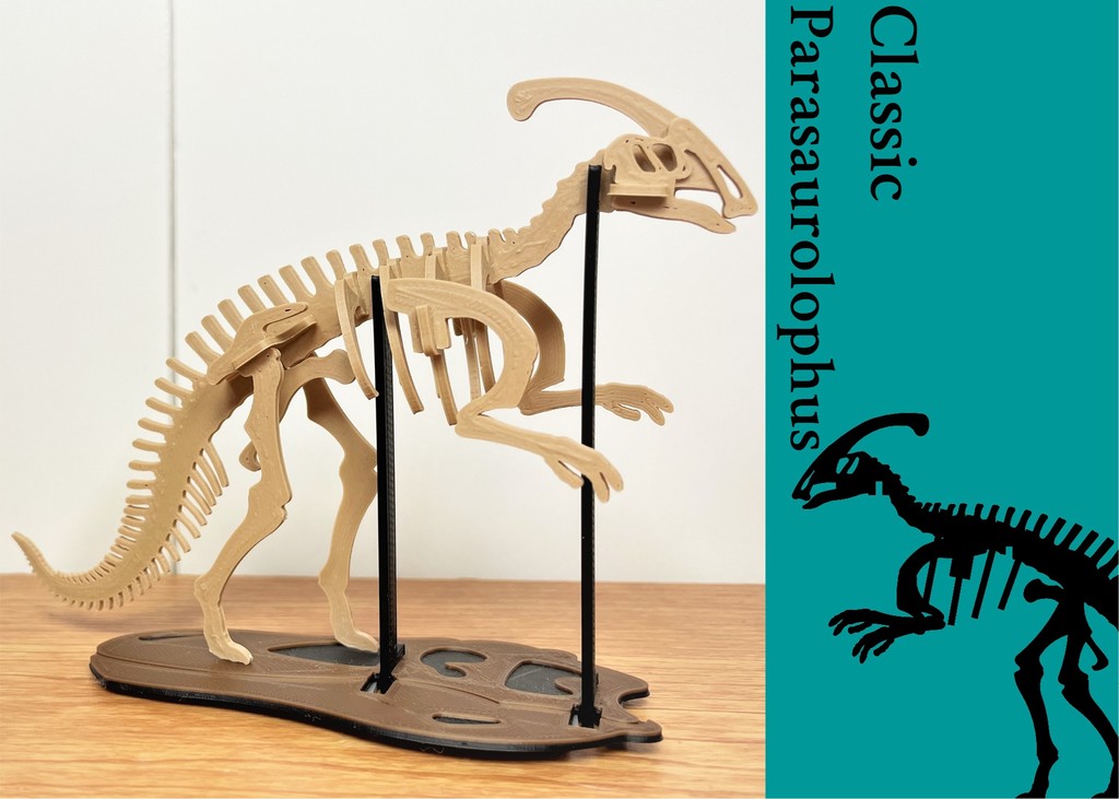 [3Dino Puzzle] Classic Style Parasaurolophus