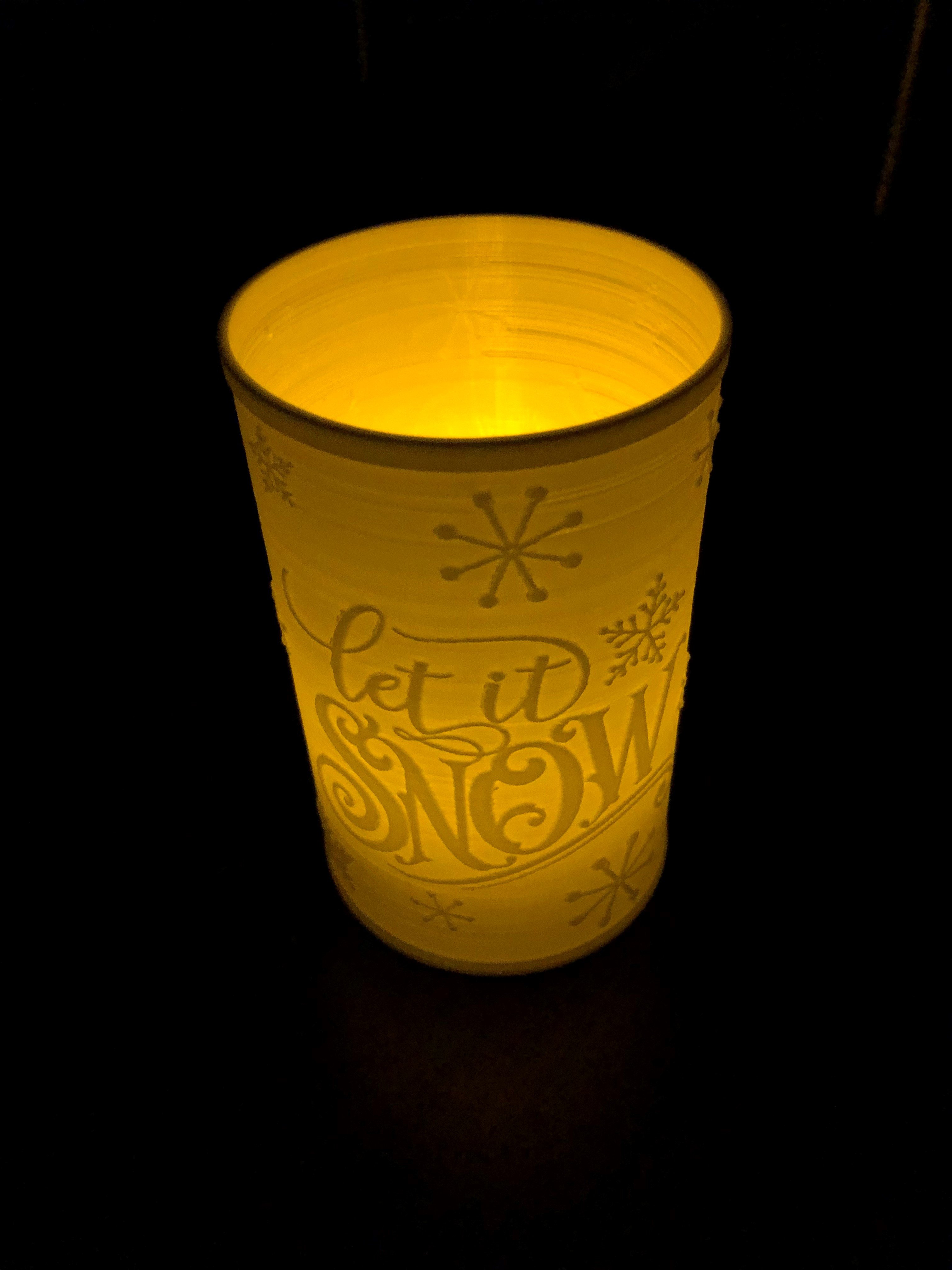 Let It Snow Candle Holder