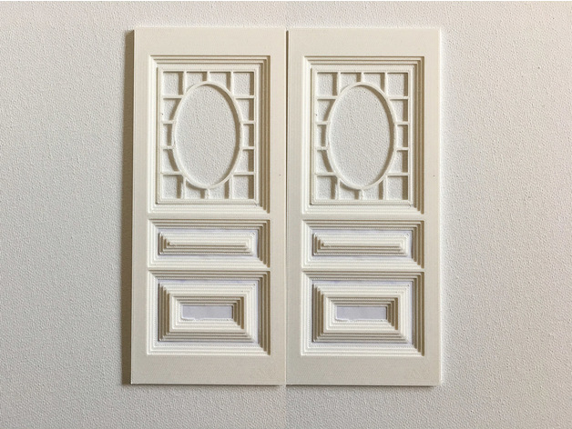 FICHIER pour imprimante 3D : porte - fenetre- volet Featured_preview_FRONT_DOOR_A_OVAL_GLASS