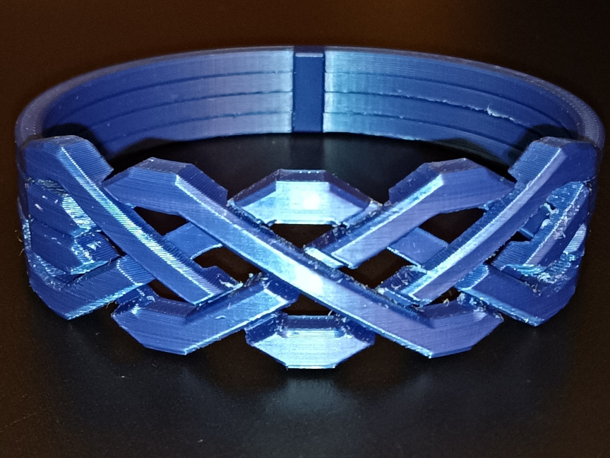 Puzzle ring bracelet (parametric, OpenSCAD)